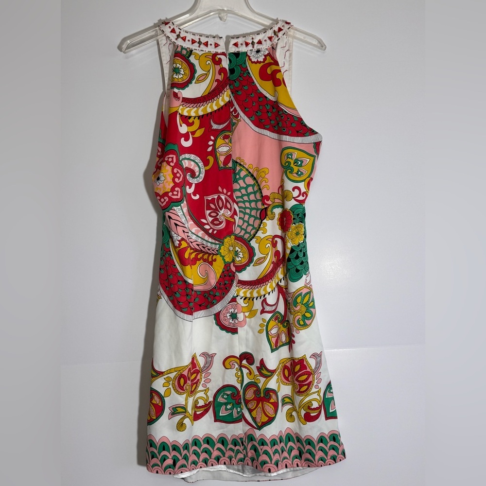 Nicole by Nicole Miller Satin Ivory Dress with Black Label - Picture 5 of 5